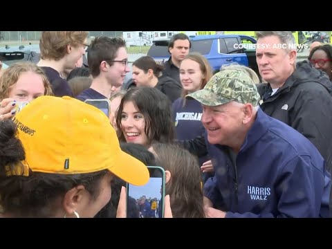 Minnesota Gov. Tim Walz lands in Michigan ahead of Minnesota-Michigan game