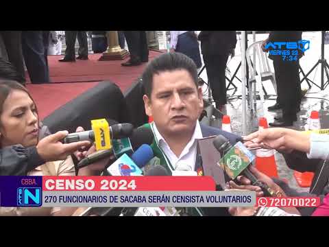 Cochabamba: 270 funcionarios de Sacaba serán censistas voluntarios