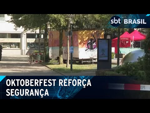 Oktoberfest inicia com reforço na segurança após ataques no país | SBT Brasil (21/09/24)