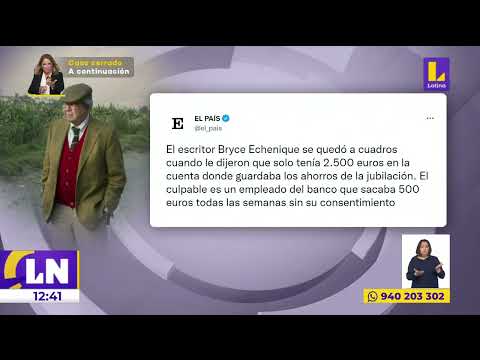 Roban pensión de jubilación a escritor Alfredo Bryce Echenique