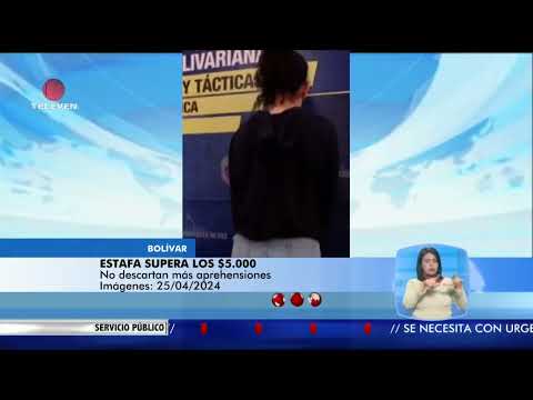 Detenidos dos presuntos estafadores en Bolívar - El Noticiero emisión meridiana 26/04/24