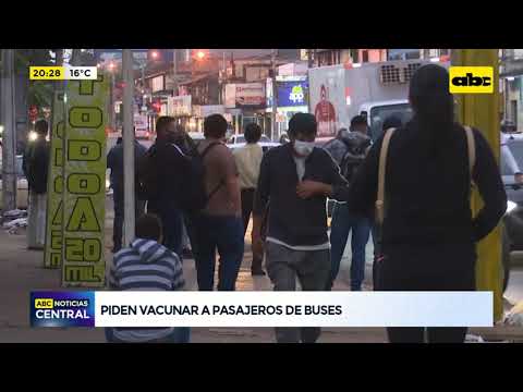 Piden vacunar a pasajeros de buses