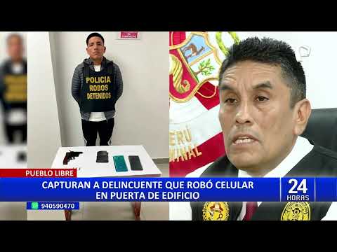 ¡Capturan a alias 'Angelito'! Detenido sujeto que robó celular en Pueblo Libre