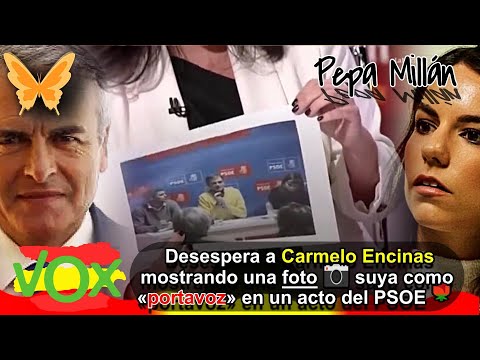 ? Pepa Millán desespera a Carmelo Encinas mostrando una foto suya  como «portavoz» del PSOE.