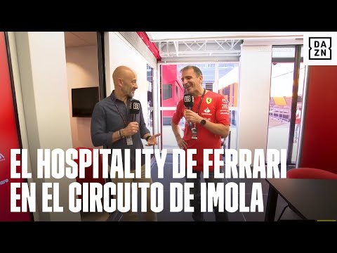 Antonio Lobato, Marc Gené y la zona de trabajo de Ferrari en el GP de Emilia Romagna, al detalle