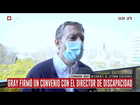 Esteban Echeverría: Fernando Gray firmó un convenio con el director de discapacidad