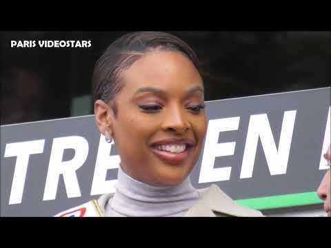 La sublime Miss France Angélique Angarni-Filopon aux Courses de Paris Vincennes le 9 février 2025