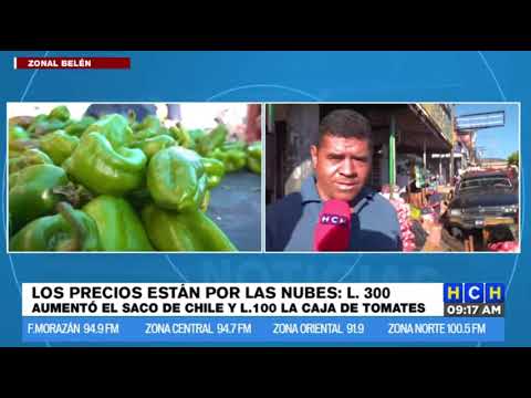 Por las nubes precio del Chile Dulce y Tomate en el Zonal Belén