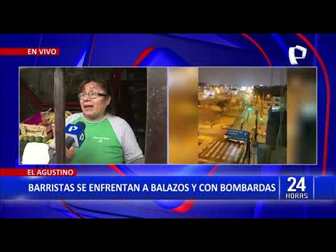 Vecinos atemorizados en El Agustino: Barristas protagonizaron pelea a balazos y bombardas