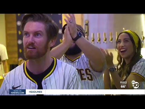 Padres fans turn out for watch party at Ballast Point