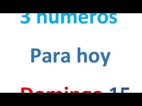 3 números para el Domingo 15 de septiembre, El campeón de los números