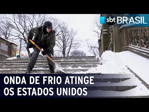 Onda de frio nos Estados Unidos já provocou a morte de 14 pessoas | SBT Brasil (17/01/24)
