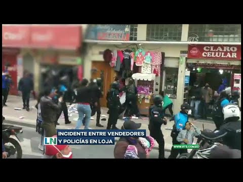 Registran incidentes entre vendedores y policías en Loja
