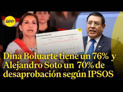 Encuesta de IPSOS refleja desaprobación en la gestión de Dina Boluarte y Alejandro Soto