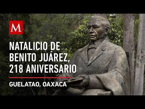 Conmemoración del 218 aniversario del natalicio de Benito Juárez