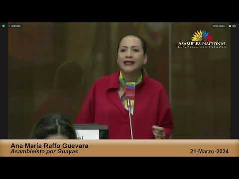 Asambleísta Ana María Raffo - Sesión 916 - #LeyTurismoEcuador