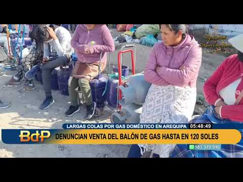 Arequipa: ciudadanos denuncian venta de balón de gas hasta en 120 soles