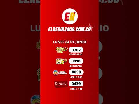 RESULTADO LOTERIA CUNDINAMARCA - LOTERIA TOLIMA  Y ASTRO LUNES 24 DE JUNIO  #Shorts