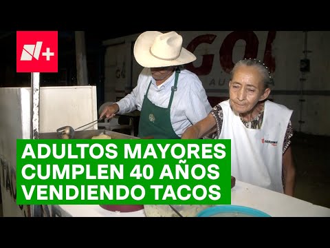 Doña María e Isidro celebran más de 40 años en el negocio de tacos de tripa - N+