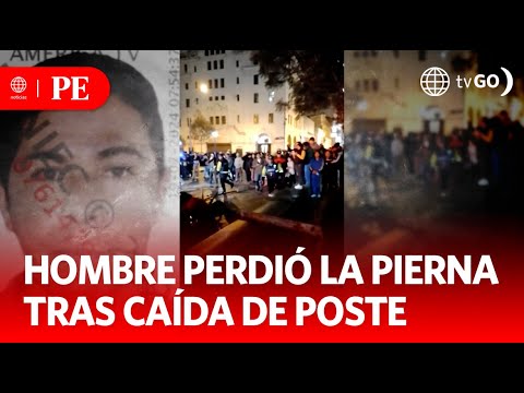 Hombre al que le cayó un poste perdió una pierna | Primera Edición | Noticias Perú