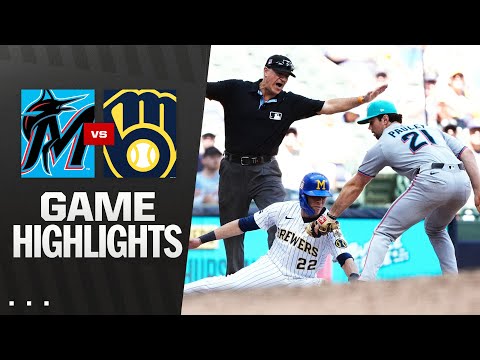 Marlins vs. Brewers Game Highlights (7/27/25) | MLB Highlights