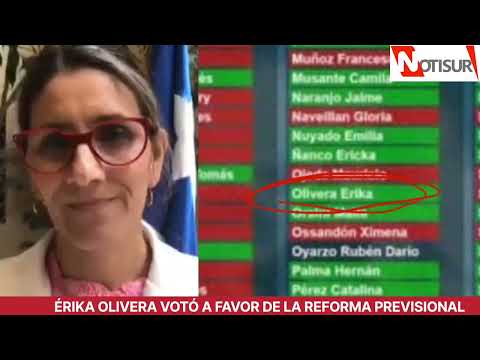 Érika Olivera votó a favor de la Reforma Previsional