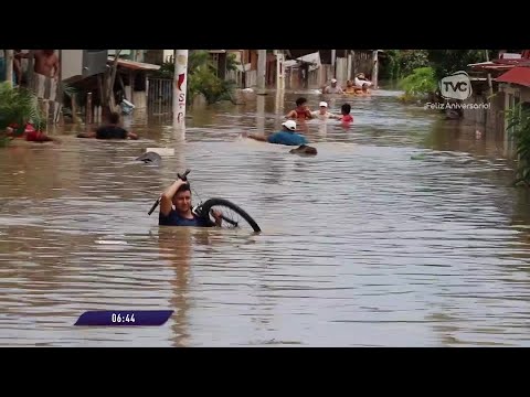 Dos cantones de Manabí fueron declarados en emergencia tras inundaciones