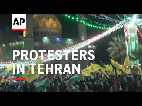 Hardline protesters in Tehran call for revenge following deadly Israeli attack in Syria