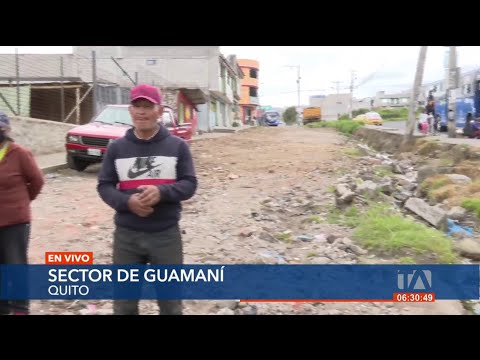 Moradores de Guamaní piden la rehabilitación de una vía que está en pésimo estado