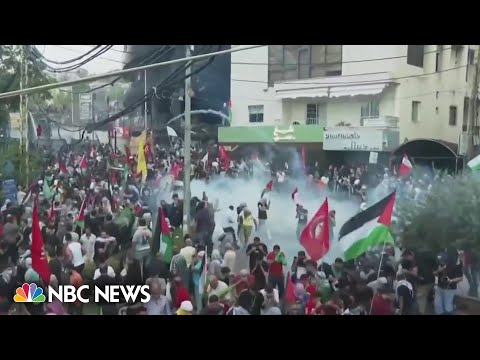 Violent protests erupt following Gaza hospital blast