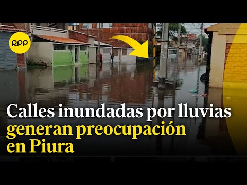 Piura: Exigen atención a autoridades ante agua concentrada en calles por lluvias