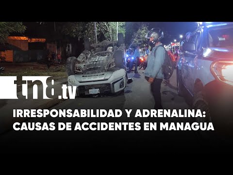 Conductores imprudentes provocan accidentes en Managua