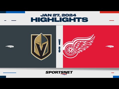 NHL Highlights | Golden Knights vs. Red Wings - January 27, 2024