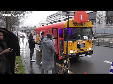 George Eddy plays basketball with the Hoop Bus @ Paris 25 january 2025 during the NBA Games