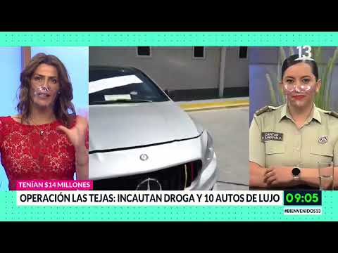 Operación Las Tejas: Incautan droga y 10 autos de lujo | Bienvenido | Canal 13