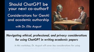 Thumbnail for Should ChatGPT be your next co-author? Considerations for GenAI and academic authorship video