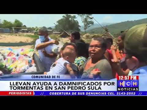 Tras reportaje en #HCH, iglesia entrega víveres a pobladores de la inundada Playita, Chamelecón
