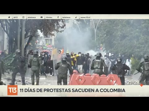 En medio de la tercera ola de COVID-19: Colombia cumple 11 días de violentas protestas