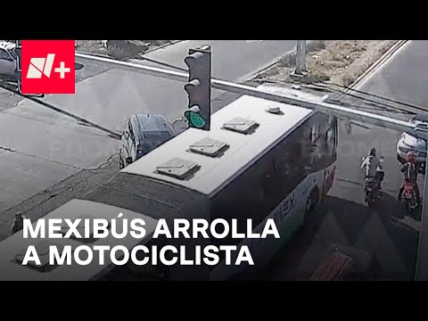 Mexibús atropella a motociclista en accidente en Ecatepec - N+