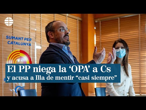 El PP niega la 'OPA' a Ciudadanos en Cataluña y acusa a Illa de mentir casi siempre