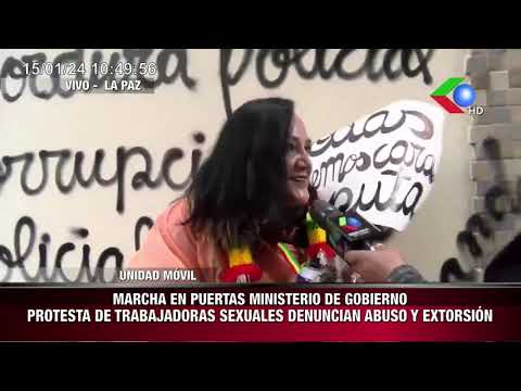 Trabajadoras Sexuales denuncian abuso y extorsion policial, la activista María Galindo encabezó la