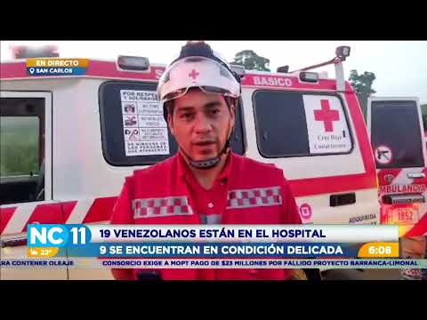 19 migrantes venezolanos terminaron en el hospital tras accidente