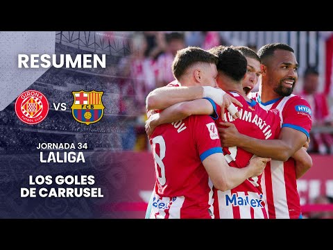 ¡Los de Michel golean al Barça y jugarán Champions el año que viene! - Resumen Girona 4-2 Barcelona