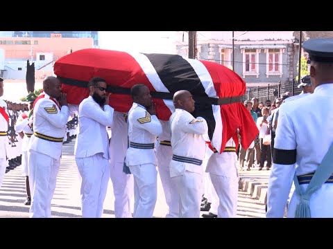 Military Procession In POS - Many Pay Respects To Former Prime Minister Basdeo Panday