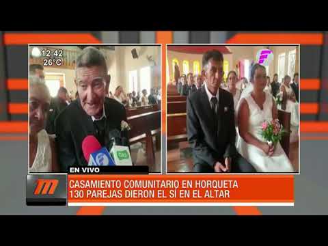 Horqueta celebró boda comunitaria con 130 parejas