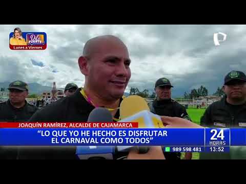 Carnaval de Cajamarca: alcalde de la ciudad es captado celebrando en estado de ebriedad