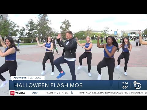 Cal State San Marcos celebrates Halloween with flash mom dance