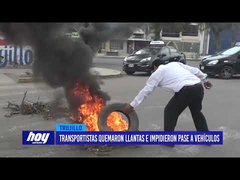 Transportistas quemaron llantas e impidieron pase a vehículos