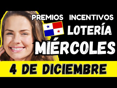 Premios de Incentivos Para Miercoles 4 de Dicimbre 2024 Sorteo Miercolito Lotería Nacional de Panamá