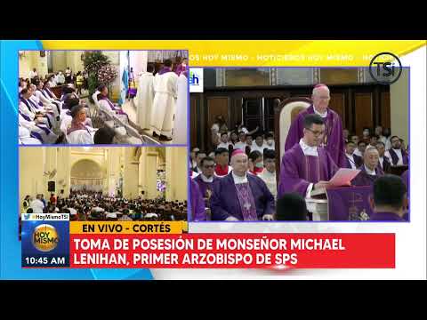 Toma de posesión de monseñor Michael Lenihan primer arzobispo de SPS